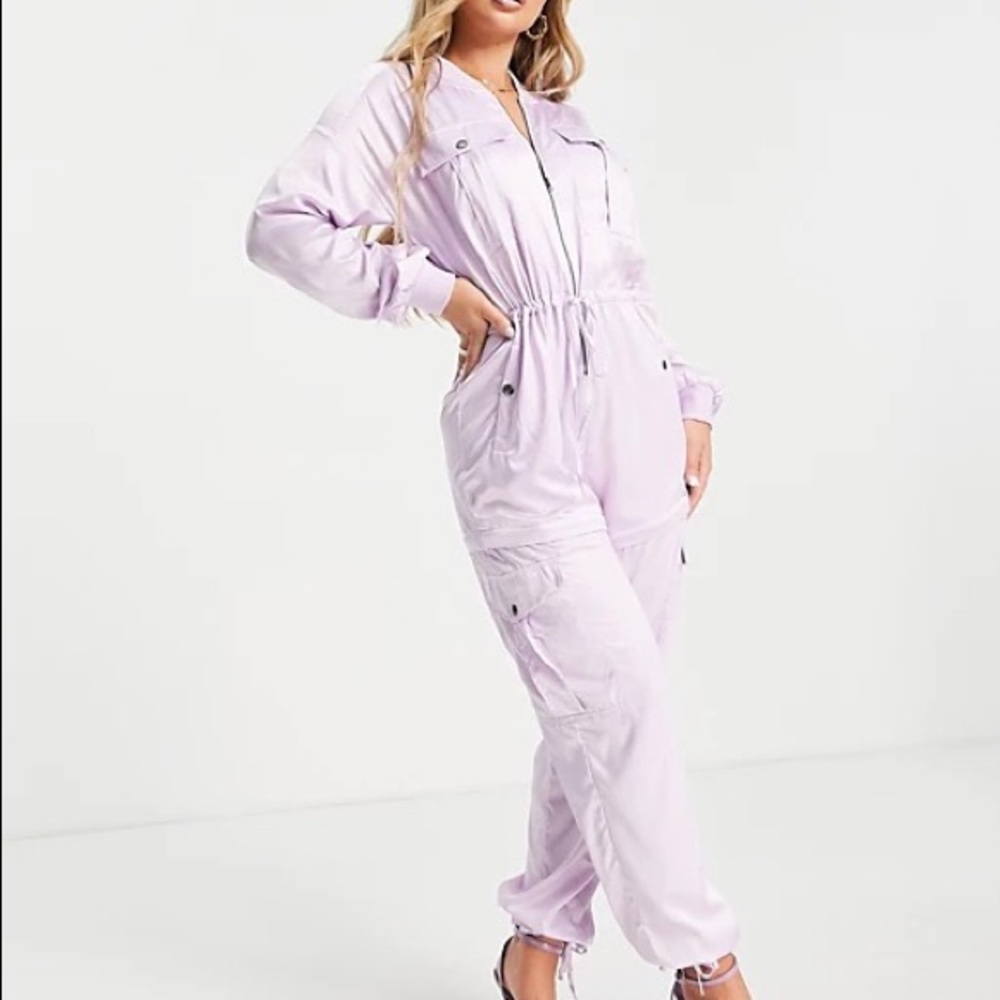 Jumpsuit by Kendall+ Kylie Long sleeve Drawstring waist that converts to shorts